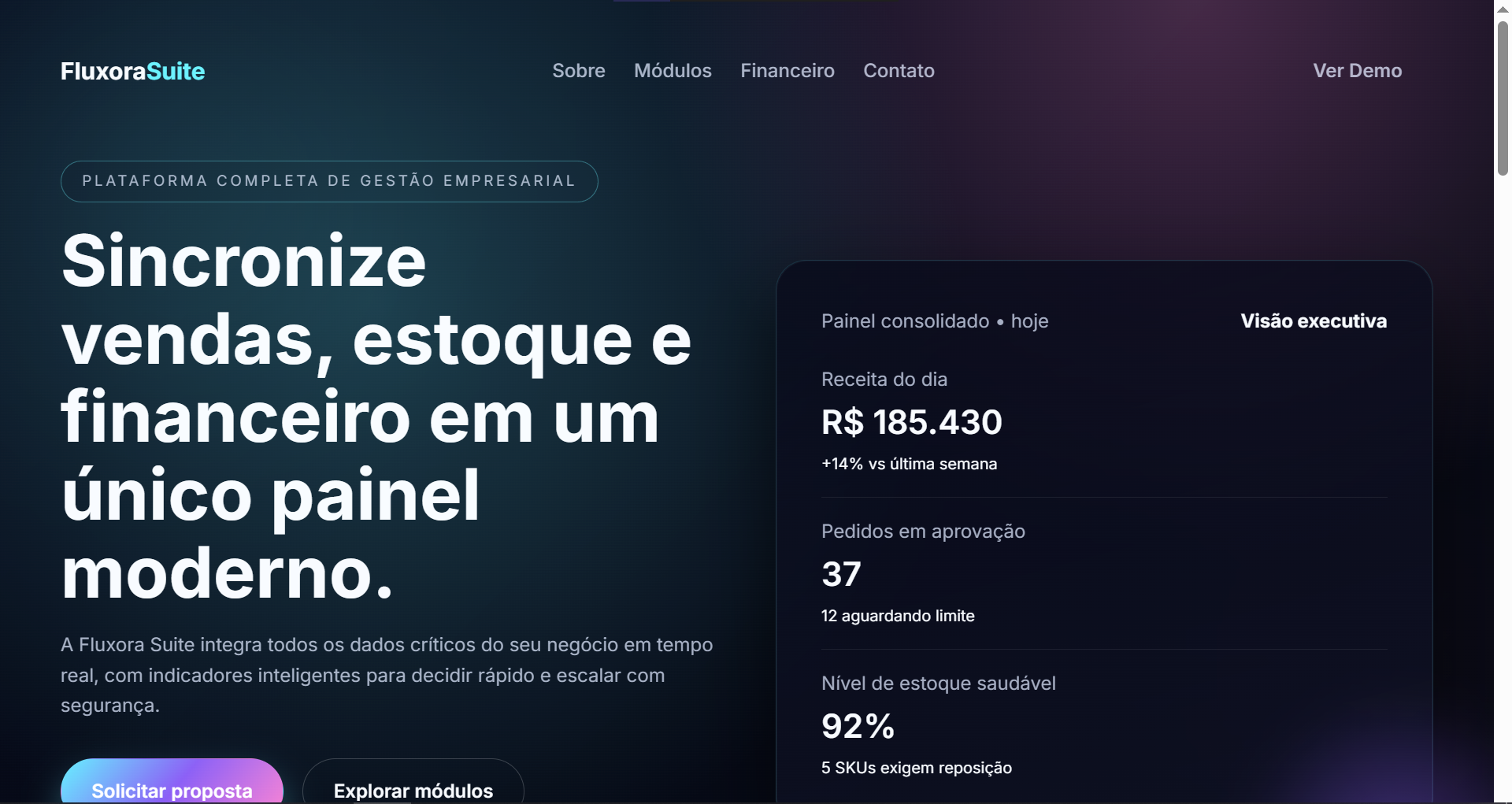 Prévia do Sistema ERP