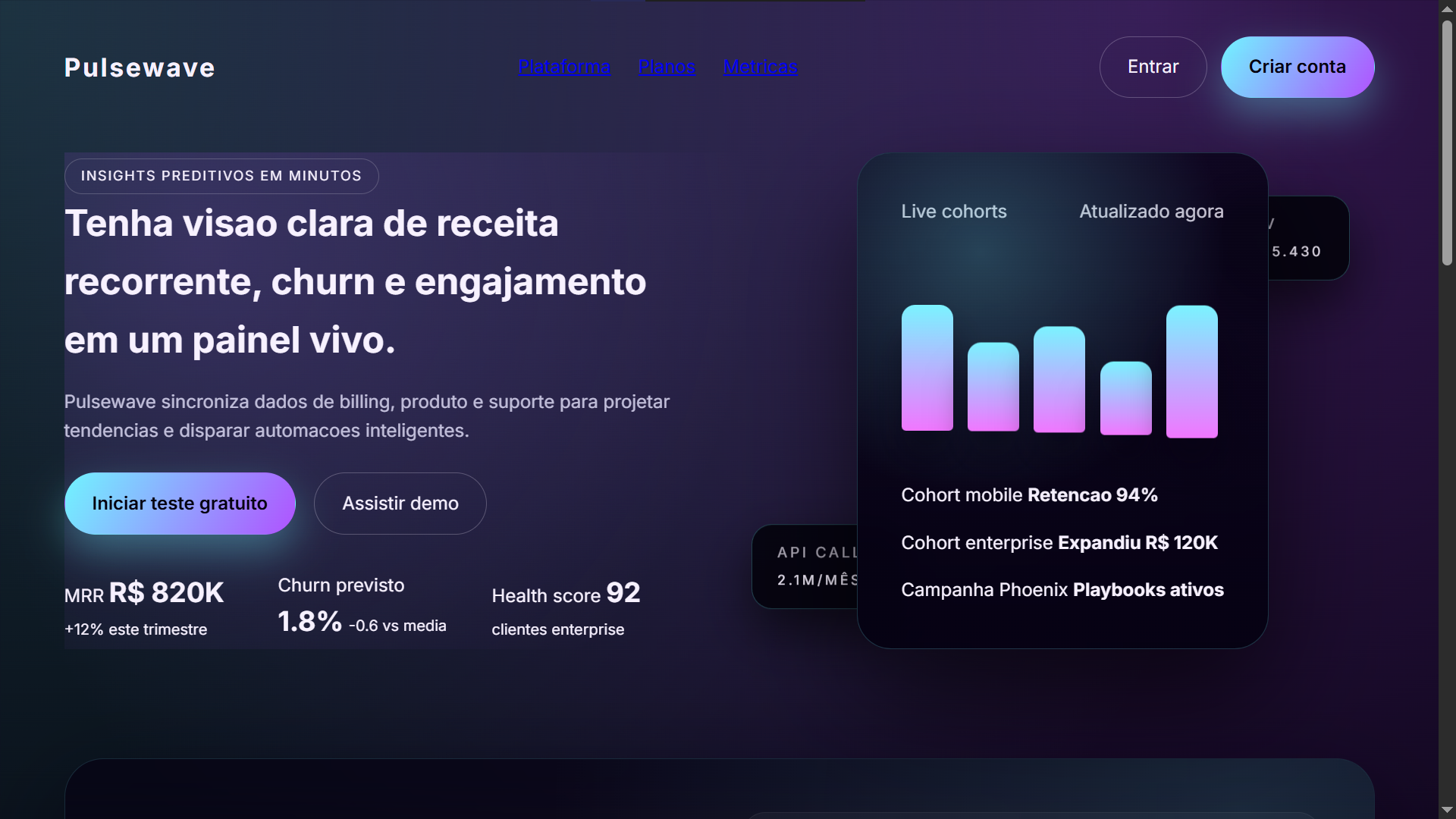 Prévia da Plataforma SaaS